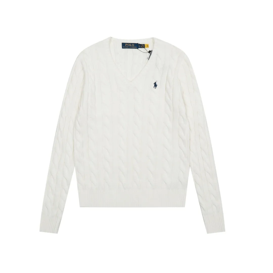 🅿️210 "Top quality" Style number: DS019# [Ralph Lauren V-neck solid color pony embroidered logo hemp flower knitted sweater] ✅Ralph Lauren Ralph Lauren goddess slim basic classic V-neck hemp flower pullover sweater ✅Main supplier platform live broadcast Wholesale entity Replacement when out of stock Not removed from shelves ✅ZP quality 1:1 version Scan the code to enter the GF website Counter quality ✅Detailed quality The only one in Guangzhou Imported quality cotton yarn, focusing on high-end, cost-effective, good quality, needless to say, ✅ simple and easy to match, a must-have item for ootd, good-looking clothes are never picky, a must-have in the goddess' wardrobe, recommended. Size: S-L Color: Black, off-white, gray, navy blue, khaki, pink, light blue, rose red, brown, Chinese red